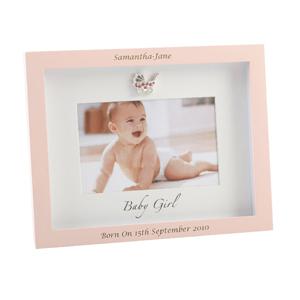 Personalised Pink Wooden Pram Frame