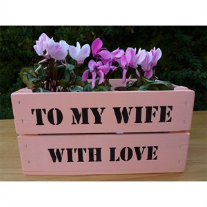 Personalised Pink Wooden Storage Box