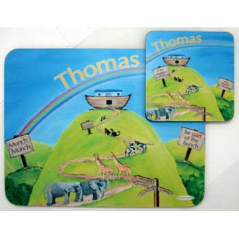 Personalised Placemat and Coaster Set