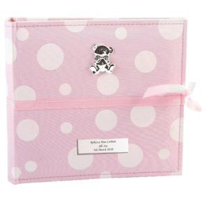 Personalised Polka Dot Pink Photo Album