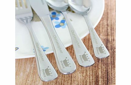 Personalised Prince 4 Piece Cutlery Set
