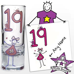 Personalised Purple Ronnie Age Young Female Shot
