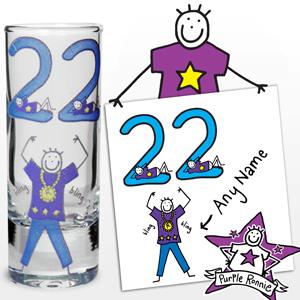 Personalised Purple Ronnie Age Young Male Shot