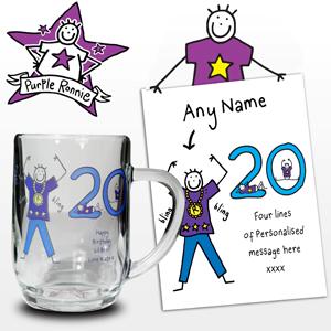 Personalised Purple Ronnie Age Young Male Tankard