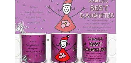 Personalised Purple Ronnie Christmas Daughter Mug