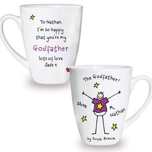 Personalised Purple Ronnie Godfather Latte Mug