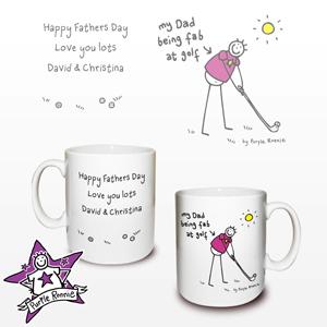 Personalised Purple Ronnie Golf Mug