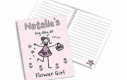 Personalised Purple Ronnie Notebook - Flower Girl