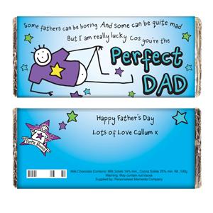 Personalised Purple Ronnie Perfect Dad Chocolate