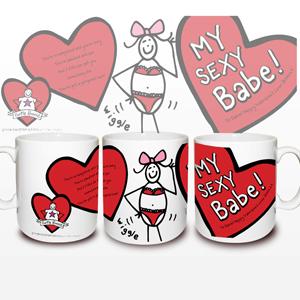 Personalised Purple Ronnie Sexy Babe Mug