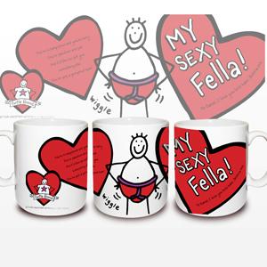 Personalised Purple Ronnie Sexy Fella Mug