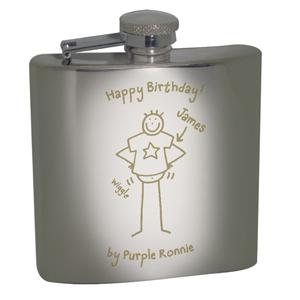 Personalised Purple Ronnie Stainless Steel