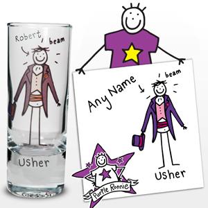 Personalised Purple Ronnie Usher Shot Glass