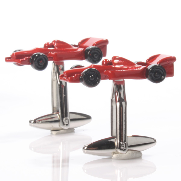 Personalised Red Racing Car Cufflinks