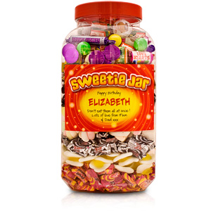 Personalised Retro Large Sweetie Jar