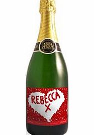 Personalised Rose Petal Champagne Bottle