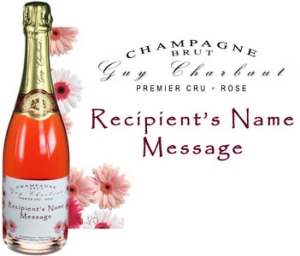 personalised Rose Premier Cru Champagne