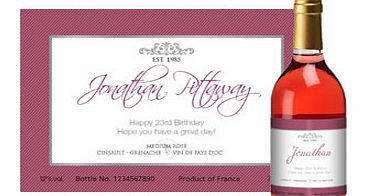 Personalised Rose Wine Any Occasion