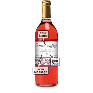 personalised Rose Wine