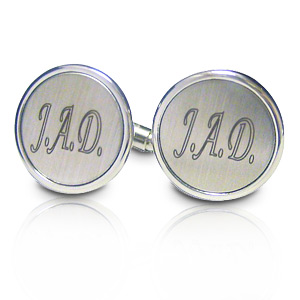 personalised Round Brushed Cufflinks