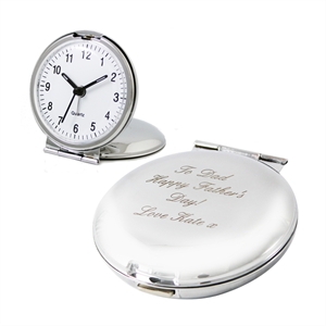 Personalised Round Travel Clock