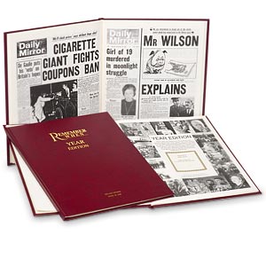 Personalised Ruby Anniversary Newspaper Year Book