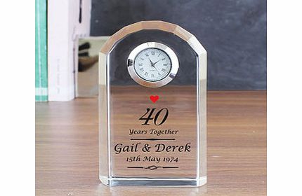 Personalised Ruby Wedding Anniversary Crystal
