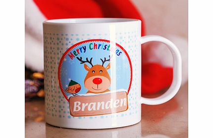 Personalised Rudolph Child Plastic Christmas Cup