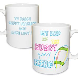 Personalised Rugby King Mug