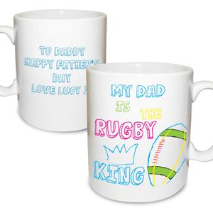 Personalised Rugby King Mug