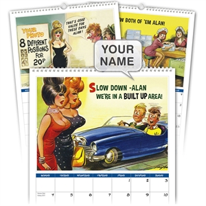 Personalised Saucy Postcard Calendar for Him