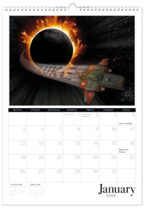 personalised Sci Fi Wall Calendar
