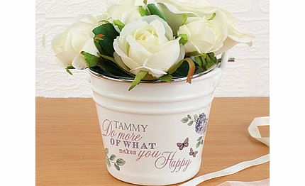Personalised Secret Garden Porcelain Bucket