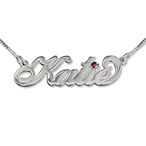 Personalised Silver Name Necklace - Swarovski