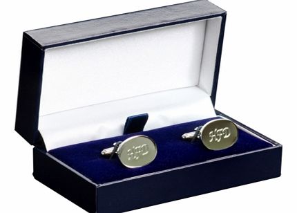 Personalised Silver Oval Cufflinks 3713CX