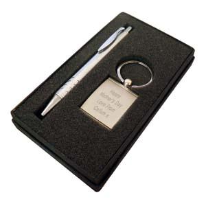 Personalised Silver Pen and Photo Keyring