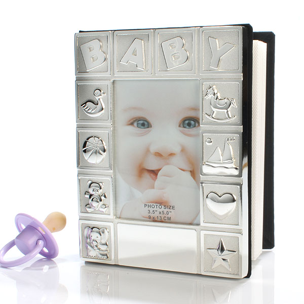 personalised Silver Plated Baby Album