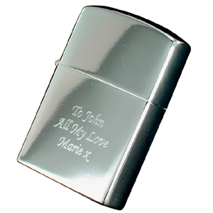 personalised Silver Plated Petrol Lighter