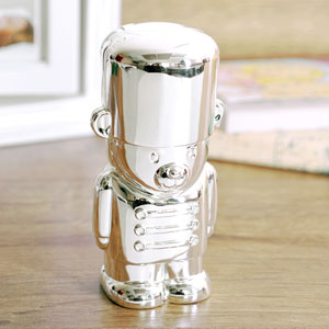 Silver Plated Toy Soldier Bear