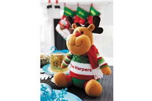 Personalised Sit Down Reindeer Soft Figure