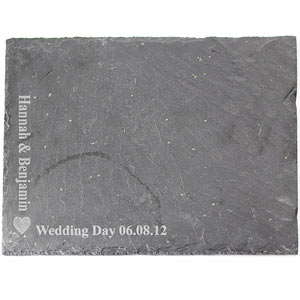 Personalised Slate Board with Heart Motif