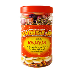 personalised Small Retro Sweetie Jar