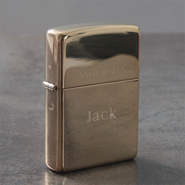 Personalised Solid Brass Zippo Lighter