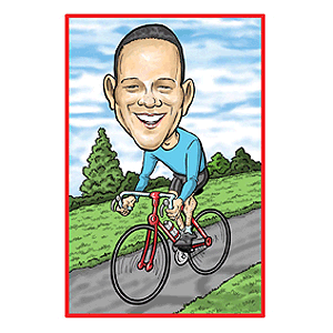 personalised Sports Caricature - Cyclist