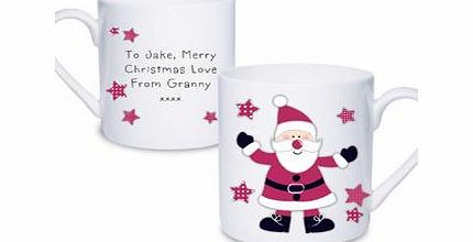 Personalised Spotty Santa China Mug