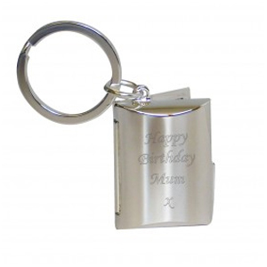 Personalised Square Photo Locket Keyring