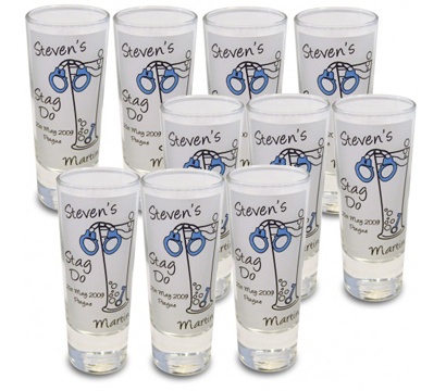 Personalised Stag Do Shot Glasses