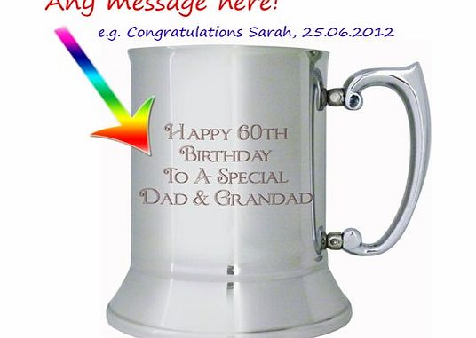 Personalised Stainless Steel Bold Message Tankard