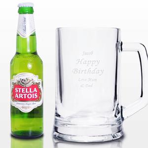 Personalised Stern Tankard and Beer Set