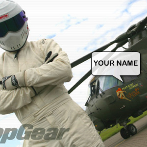 Personalised Stig with Helicopter Poster